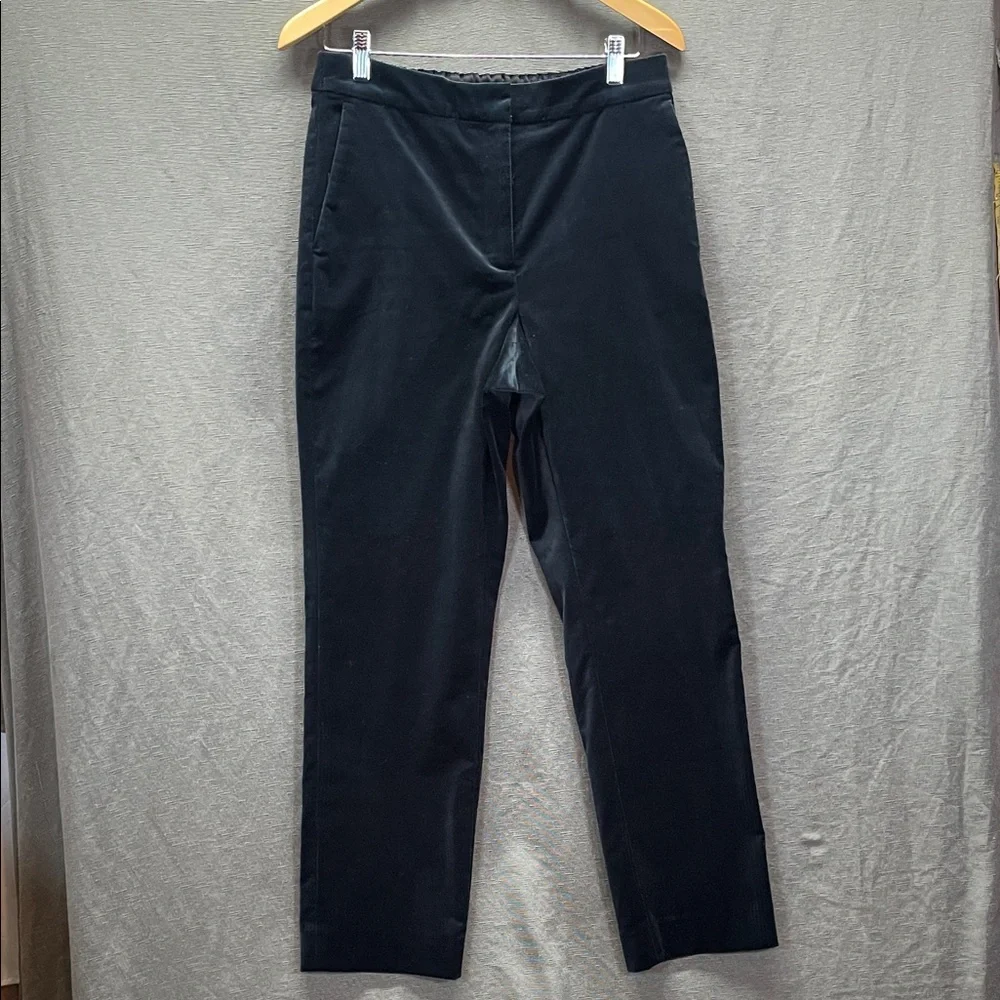 J. Crew collection Elegant velvet Black Straight Leg Pants - Picture 3 of 10